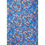 Funky Buddha Φλοράλ Φούστα Μidi Γυναικεία (FBL011-108-14-ELECTRIC-INDIGO)