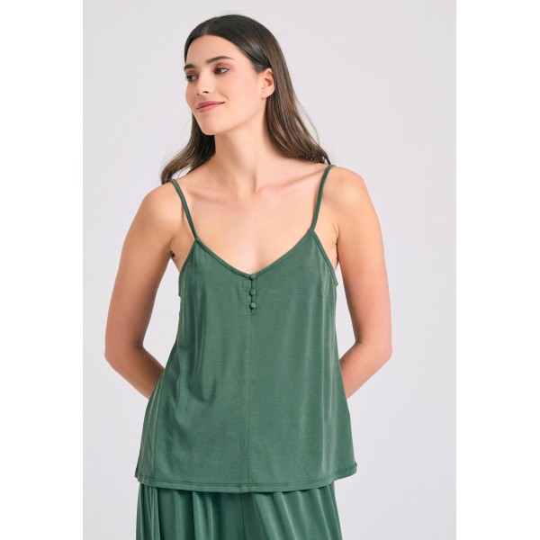 Funky Buddha Μπλούζα Αμάνικη Γυναικεία (FBL011-109-17-FOREST-GREEN)
