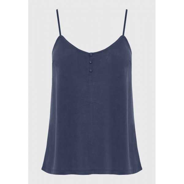 Funky Buddha Μπλούζα Αμάνικη Γυναικεία (FBL011-109-17-INDIGO)