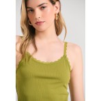 Funky Buddha Γυναικείο Αμάνικο Crop Top Λαχανί