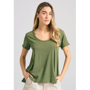 Funky Buddha The Essentials T-Shirt Γυναικείο (FBL011-111-04-HUNTER-GREEN)
