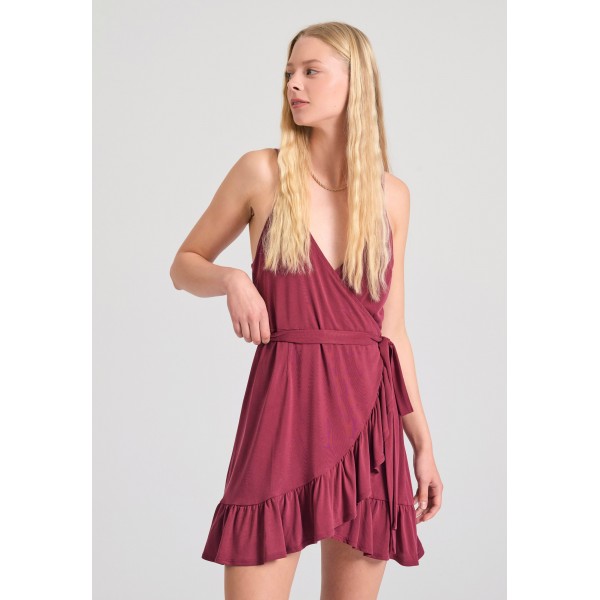 Funky Buddha Φόρεμα Mini Γυναικείο (FBL011-111-13-EARTH-RED)