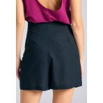 Funky Buddha Linen Blend Γυναικείο Skort Μαύρο