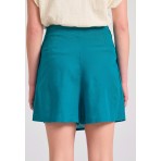 Funky Buddha Linen Blend Skort Φούστα Mini Γυναικεία (FBL011-112-03-PEACOCK)