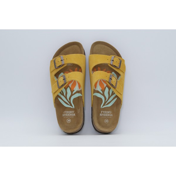 Funky Buddha Suede Σανδάλια (FBL011-112-08-MUSTARD)