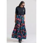 Funky Buddha Φούστα Maxi Γυναικεία (FBL011-112-14-BLACK)