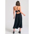 Funky Buddha Lyocell Φόρεμα Midi Γυναικείο (FBL011-116-13-BLACK)