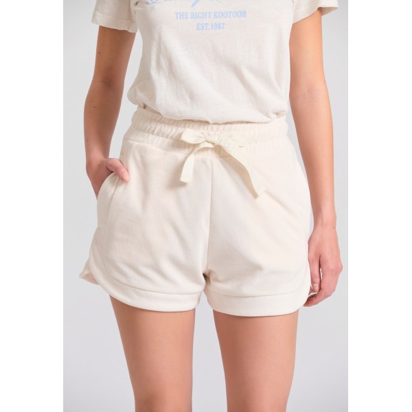 Funky Buddha Πετσετέ Σορτς Αθλητικό Γυναικείο (FBL011-117-03-OFF-WHITE)