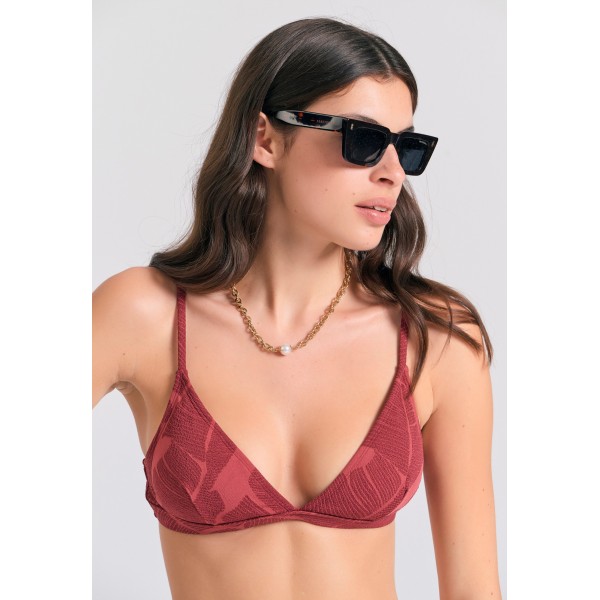 Funky Buddha Μαγιό Bikini Top Γυναικείο (FBL011-117-16T-EARTH-RED)