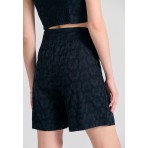 Funky Buddha Embroidery Γυναικείο Casual Σορτς Μαύρο