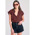 Funky Buddha Πουκάμισο Κοντομάνικο Γυναικείο (FBL011-119-05-BLACK)