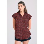 Funky Buddha Πουκάμισο Κοντομάνικο Γυναικείο (FBL011-119-05-BLACK)
