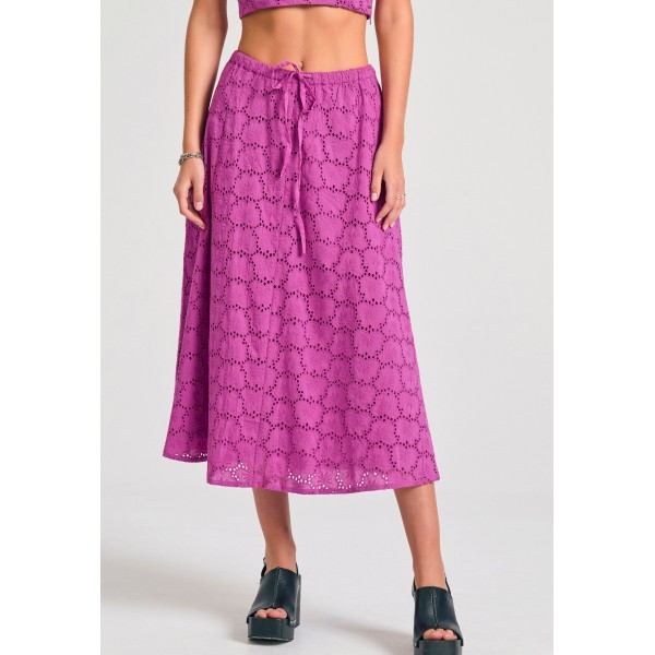 Funky Buddha Φούστα Μidi Γυναικεία (FBL011-119-14-ORCHID)
