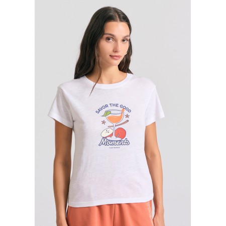Funky Buddha Graphic T-Shirt Γυναικείο 