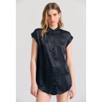 Funky Buddha Mao Πουκάμισο Αμάνικο Γυναικείο (FBL011-120-05-BLACK)