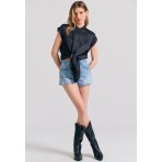 Funky Buddha Mao Πουκάμισο Αμάνικο Γυναικείο (FBL011-120-05-BLACK)