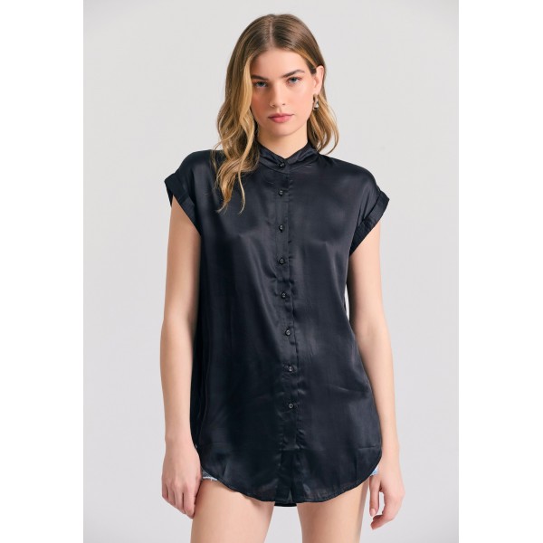 Funky Buddha Mao Πουκάμισο Αμάνικο Γυναικείο (FBL011-120-05-BLACK)