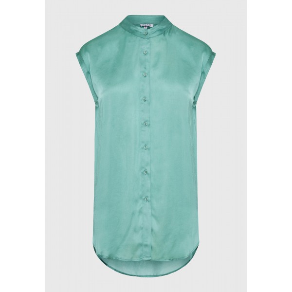 Funky Buddha Mao Πουκάμισο Αμάνικο Γυναικείο (FBL011-120-05-SAGE-GREEN)