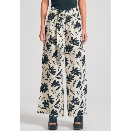Funky Buddha Wide Leg Παντελόνα Γυναικεία 