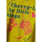 Funky Buddha Grament Dyed Crop Γυναικείο Κοντομάνικο T-Shirt Πράσινο