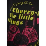 Funky Buddha Grament Dyed Crop Γυναικείο Κοντομάνικο T-Shirt Ανθρακί