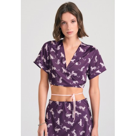 Funky Buddha Crop Top Κοντομάνικο Γυναικείο 