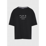 Funky Buddha Γυναικείο Κοντομάνικο T-Shirt Μαύρο