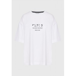 Funky Buddha Loose Fit T-Shirt Γυναικείο (FBL011-126-04-WHITE)