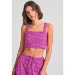 Funky Buddha Crop Top Αμάνικο Γυναικείο (FBL011-127-17-ORCHID)