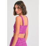 Funky Buddha Crop Top Αμάνικο Γυναικείο (FBL011-127-17-ORCHID)