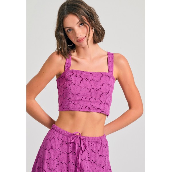Funky Buddha Crop Top Αμάνικο Γυναικείο (FBL011-127-17-ORCHID)