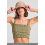 Funky Buddha Crop Top Αμάνικο Γυναικείο (FBL011-127-17-OREGANO)
