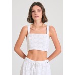 Funky Buddha Crop Top Αμάνικο Γυναικείο (FBL011-127-17-WHITE)