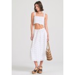 Funky Buddha Crop Top Αμάνικο Γυναικείο (FBL011-127-17-WHITE)