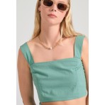 Funky Buddha Crop Top Αμάνικο Γυναικείο (FBL011-128-17-JADE)
