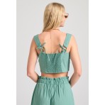 Funky Buddha Crop Top Αμάνικο Γυναικείο (FBL011-128-17-JADE)