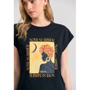 Funky Buddha T-Shirt Γυναικείο (FBL011-138-04-BLACK)