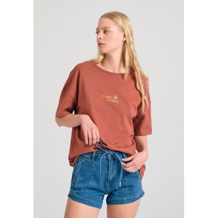 Funky Buddha Loose Fit T-Shirt Γυναικείο 