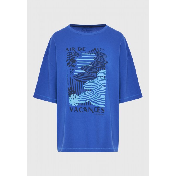 Funky Buddha Vintage T-Shirt Γυναικείο (FBL011-160-04-ELECTRIC-INDIGO)