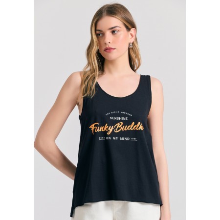 Funky Buddha Μπλούζα Αμάνικη Γυναικεία 