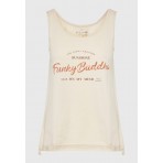 Funky Buddha Γυναικεία Αμάνικη Μπλούζα Ζαχαρί