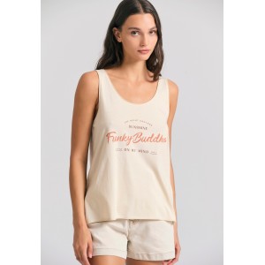Funky Buddha Μπλούζα Αμάνικη Γυναικεία (FBL011-163-04-CHALK)