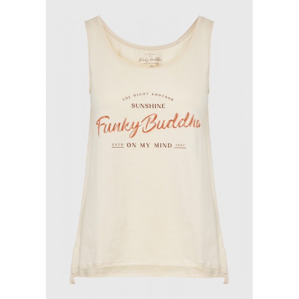 Funky Buddha Μπλούζα Αμάνικη Γυναικεία (FBL011-163-04-CHALK)