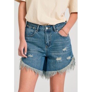 Funky Buddha Boyfriend Σορτς Τζιν Γυναικείο (FBL011-165-03-MD-BLUE)
