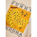 Funky Buddha Γυναικεία Κοντομάνικη Μπλούζα Εκρού
