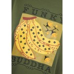 Funky Buddha Γυναικεία Κοντομάνικη Μπλούζα Χακί