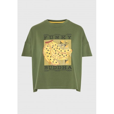 Funky Buddha Loose Fit T-Shirt Γυναικείο 