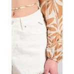 Funky Buddha Raw Edges Σορτς Τζιν Γυναικείο (FBL011-166-03-WHITE)