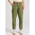 Funky Buddha Garment Dyed Παντελόνι Cargo Γυναικείο (FBL011-172-02-HUNTER-GREEN)