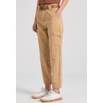 Funky Buddha Garment Dyed Παντελόνι Cargo Γυναικείο (FBL011-172-02-TAUPE)
